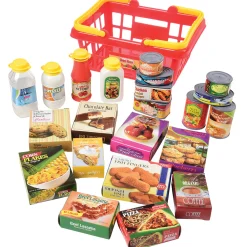 Shopping Basket with Play Food | 23-Piece Pretend Grocery Set