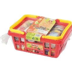 Shopping Basket with Play Food | 23-Piece Pretend Grocery Set