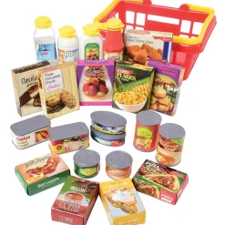 Shopping Basket with Play Food | 23-Piece Pretend Grocery Set