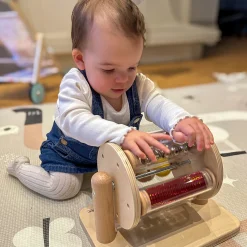 Sight & Sound Sensory Drum | Eco-Friendly Spin & Discover Activity Toy