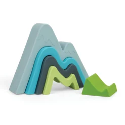 Silicone Mountain Stacker Toy | 5 Piece Soft Stacking & Teething Toy