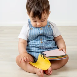 Silicone Washable Baby Books | Set of 6 Soft Sensory Teething Books with Textures, Animals, Colors & Shapes