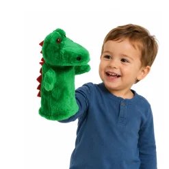 Slip-On Soft Toddler Puppet Set of 4 - Cat, Dog, Whale & Dragon
