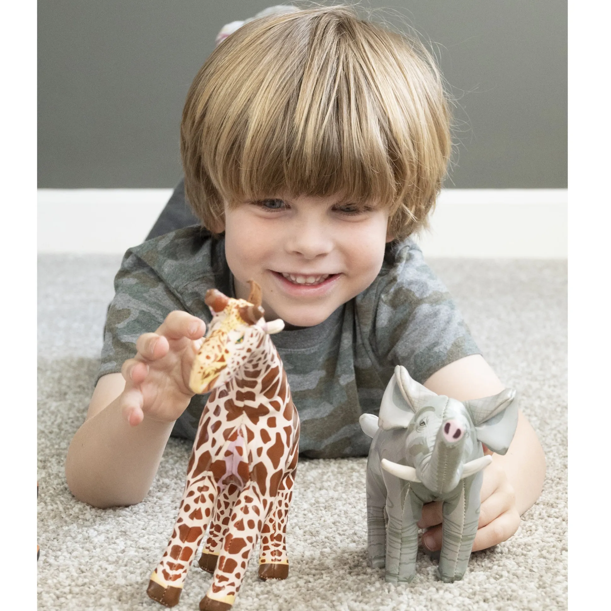 Soft Jungle Animals Set | 6-Piece Vinyl Safari Figures | All Ages