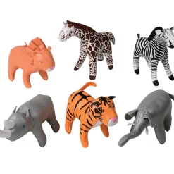 Soft Jungle Animals Set | 6-Piece Vinyl Safari Figures | All Ages