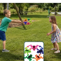 Soft Rainbow Frog Tossing Ring