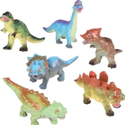 Soft Squeezable Dinosaur Set | 6 Washable Toys