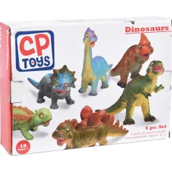 Soft Squeezable Dinosaur Set | 6 Washable Toys