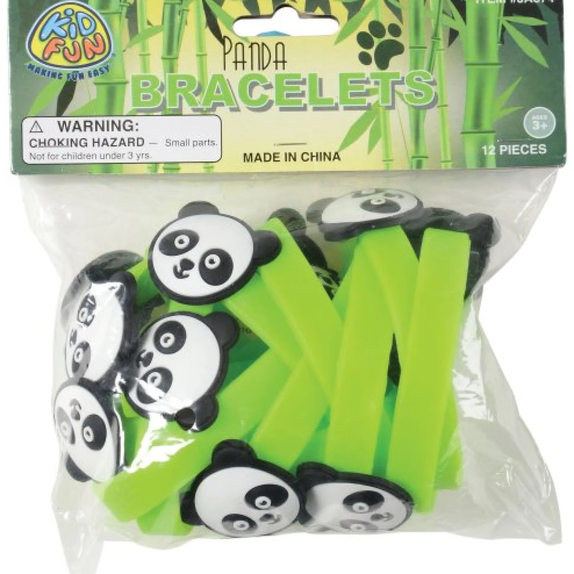 Soft Touch Rubber Panda Sensory Comfort Bracelet – Set of 12