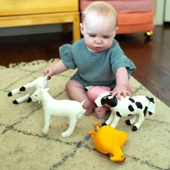 Soft Vinyl Farm Animal 5-Piece Set | Durable, Wipe-Clean Pretend Play Toys