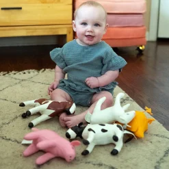 Soft Vinyl Farm Animal 5-Piece Set | Durable, Wipe-Clean Pretend Play Toys