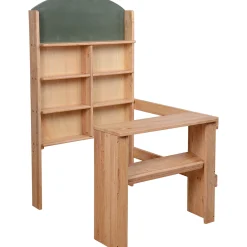 Solid Wood Easy-Shop Market Stall with Chalkboard Marquee