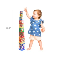 Sort, Count & Stack Toddler Cup Set | Stacking, Sorting & Counting Activity for Ages 12M+