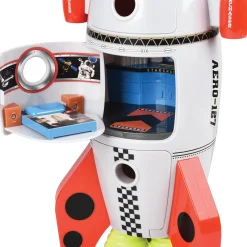 Space Mission Rocket Ship Playset with Sounds | 7-Piece Astronaut & Alien Adventure Set