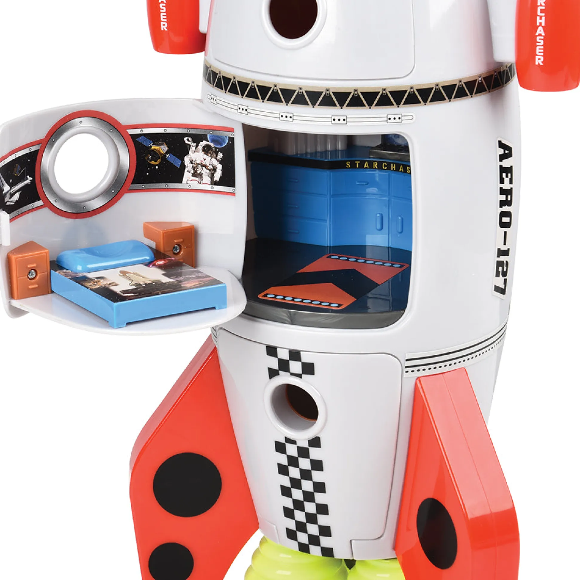 Space Mission Rocket Ship Playset with Sounds | 7-Piece Astronaut & Alien Adventure Set