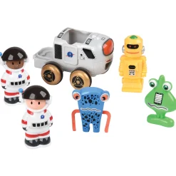 Space Mission Rocket Ship Playset with Sounds | 7-Piece Astronaut & Alien Adventure Set