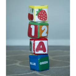 Stacking Blocks with Photo Pockets | 4-Piece Soft Foam Learning Set