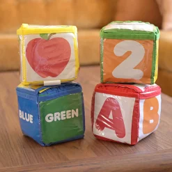Stacking Blocks with Photo Pockets | 4-Piece Soft Foam Learning Set