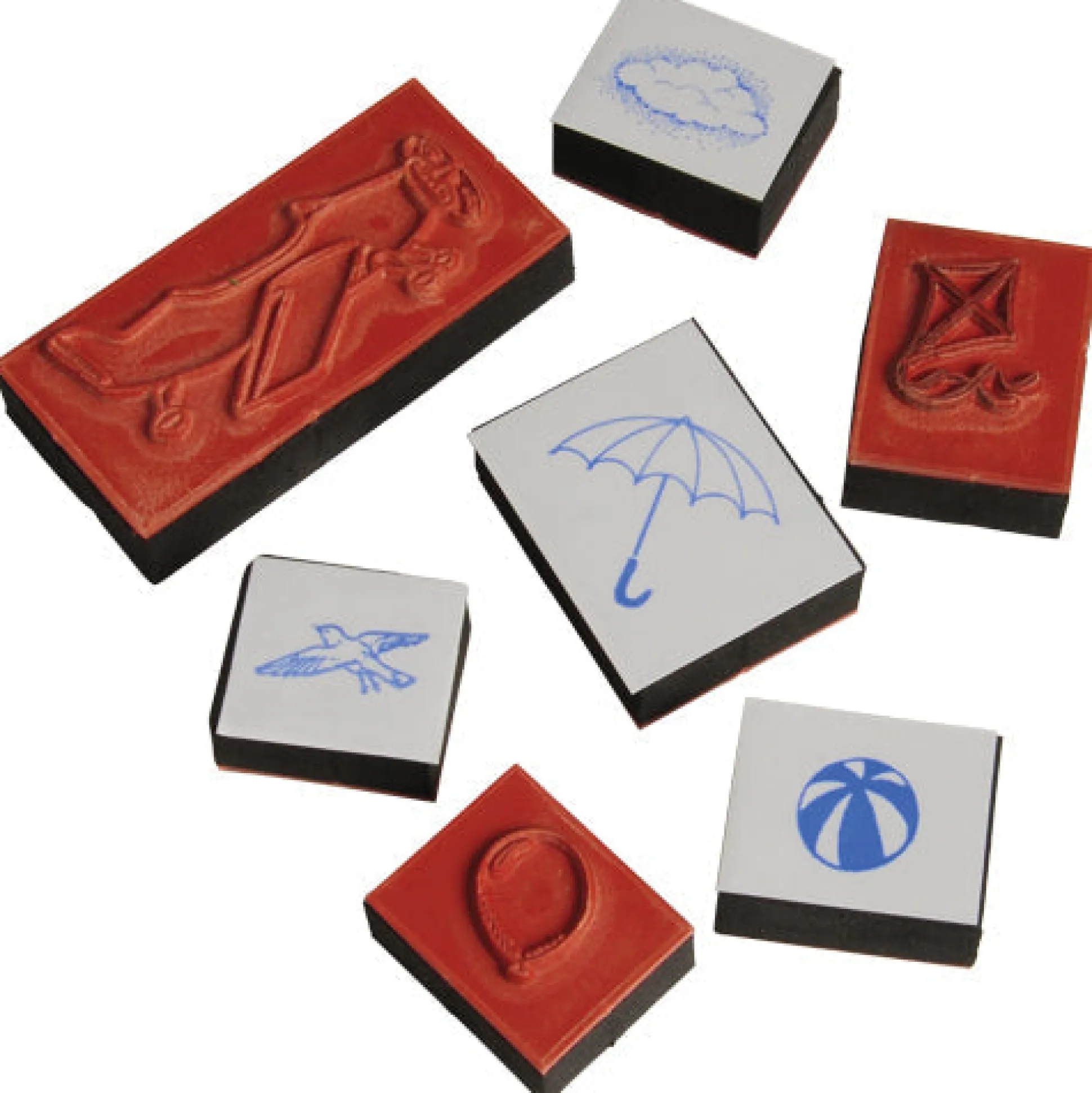 Stamp-A-Story Creative Rubber Stamp Set | 33 Stamps, Ink Pad & Colored Pencils