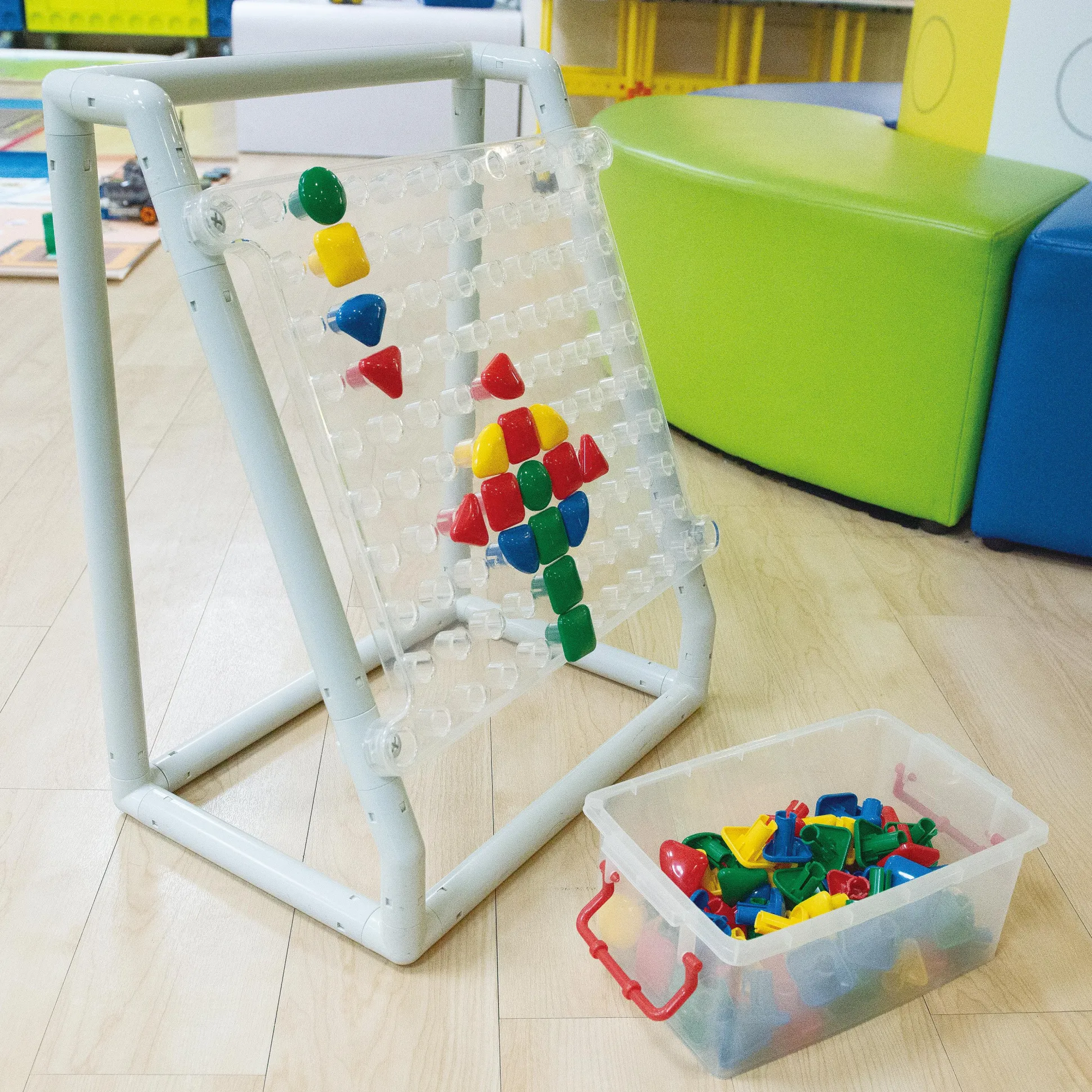STEM Mega Pegboard Set | 100 Jumbo Pegs with Stand for Sorting, Patterns & Fine Motor Skills