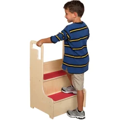 Step-Up-N-Wash Hardwood Step Stool | Slip-Resistant Design