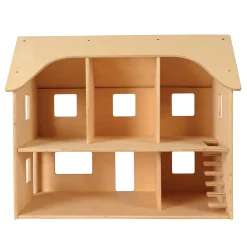 Sturdy Baltic Birch Wooden Dollhouse | Open-Ended Play for Ages 3+