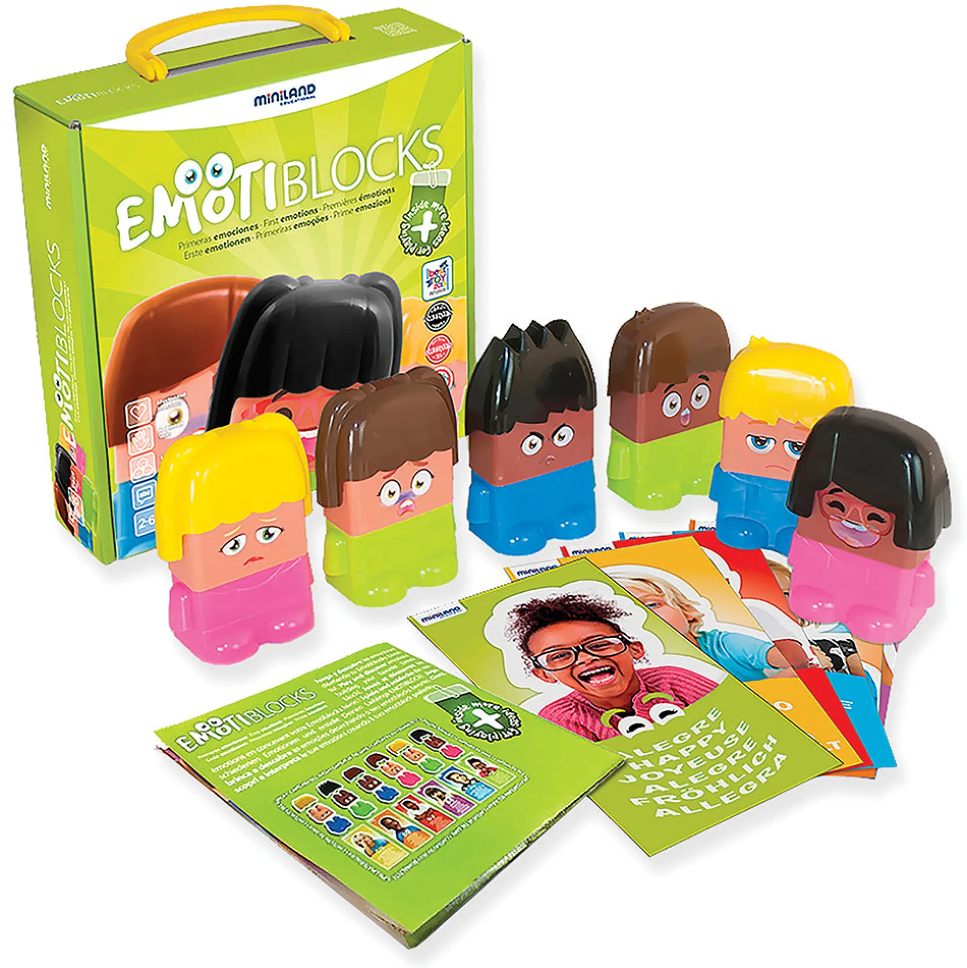 Super Emoti Blocks | Emotion Exploration Set with 18 Interchangeable Pieces & Activity Cards