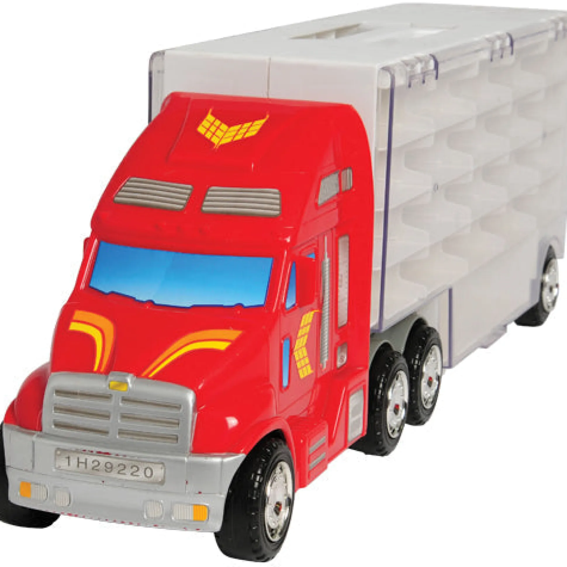 Super-Rig Carrier for 44 Die-Cast Cars | Heavy-Duty 8-Wheel Storage Case with Handle