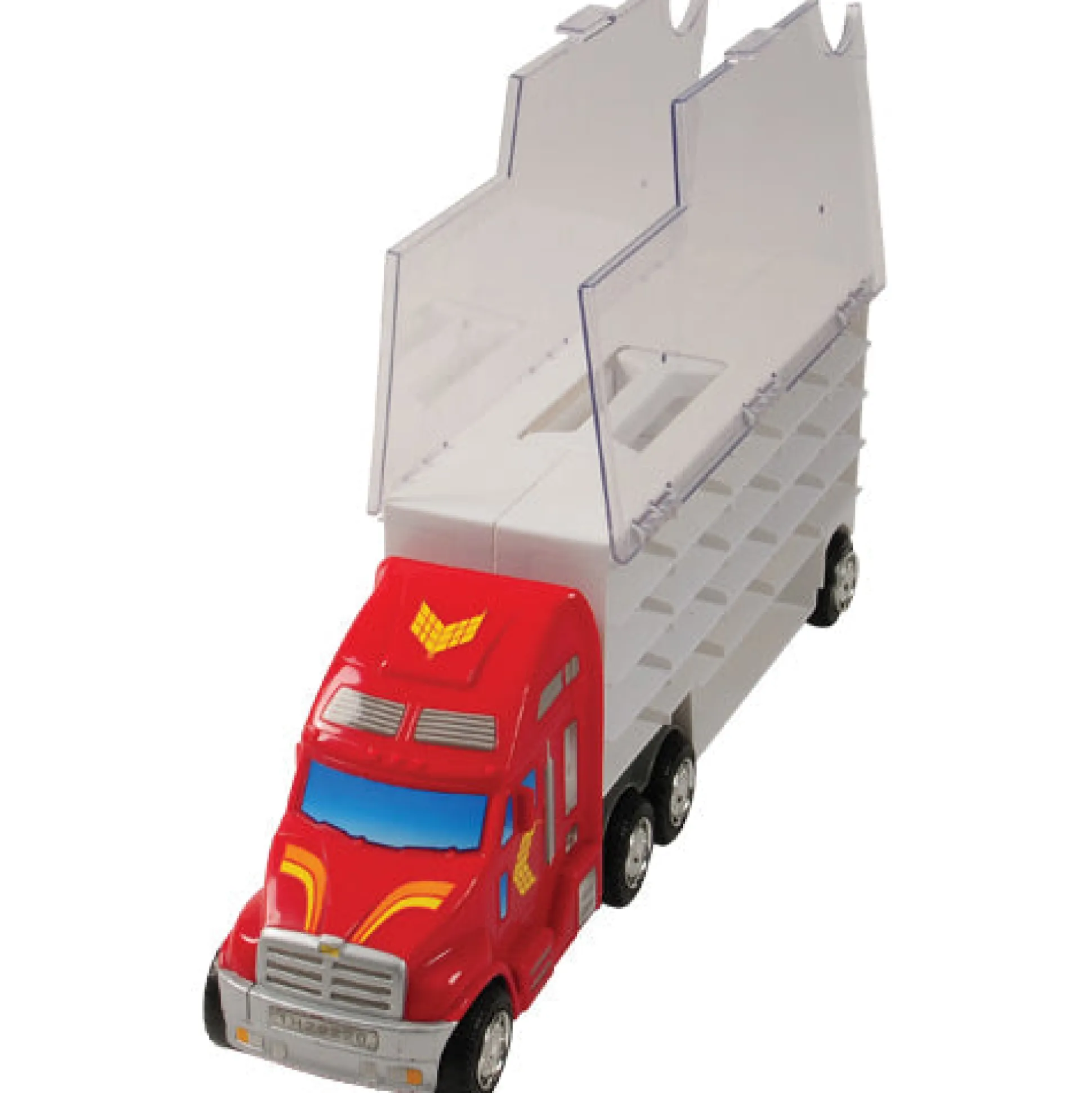 Super-Rig Carrier for 44 Die-Cast Cars | Heavy-Duty 8-Wheel Storage Case with Handle