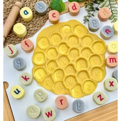 Tactile Lowercase Alphabet Stamping Stones | Durable Literacy Stampers