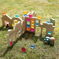 Tactile Town Discovery Dividers | Wooden Storytelling & Sensory Play Panels