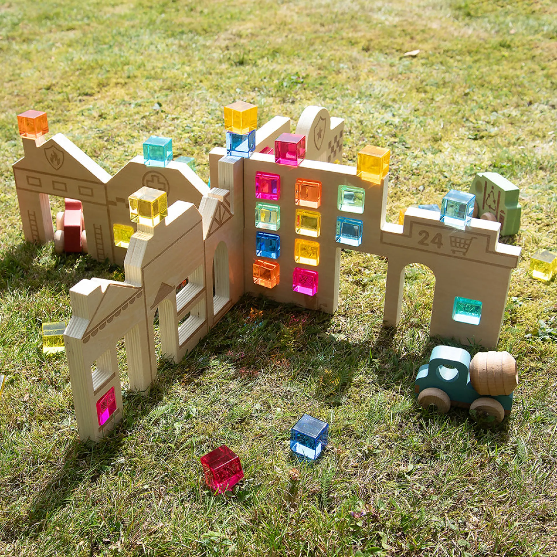 Tactile Town Discovery Dividers | Wooden Storytelling & Sensory Play Panels