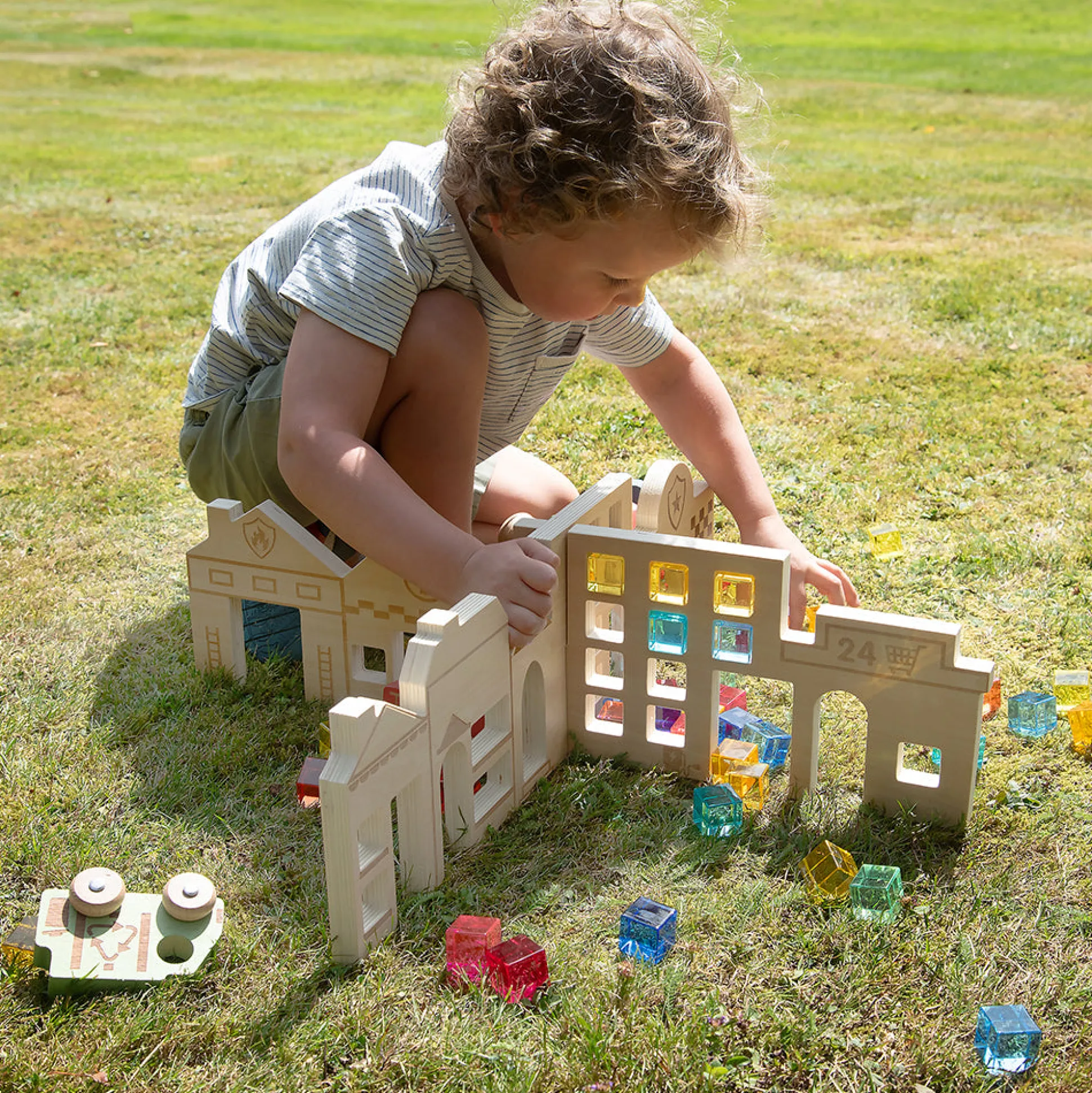 Tactile Town Discovery Dividers | Wooden Storytelling & Sensory Play Panels