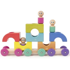 Tegu Magnetic Tram |12-Piece Set for Creative Play