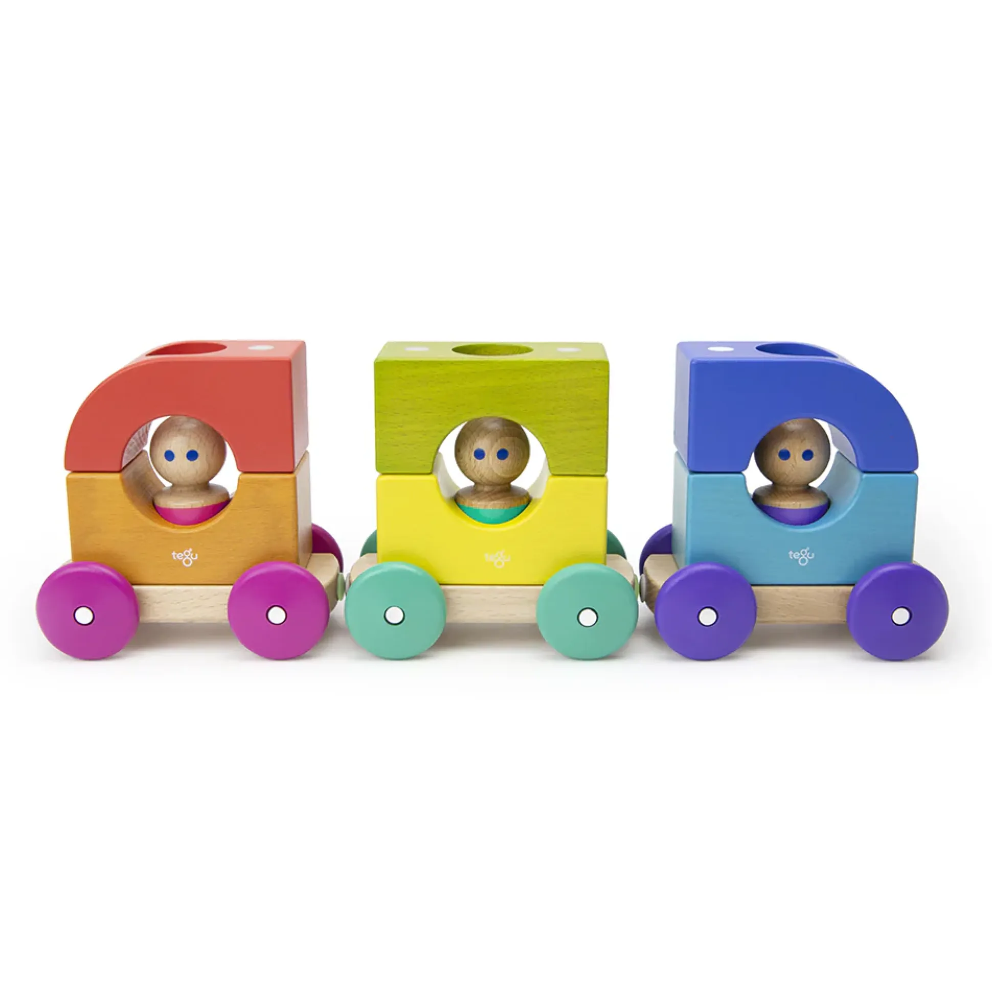 Tegu Magnetic Tram |12-Piece Set for Creative Play