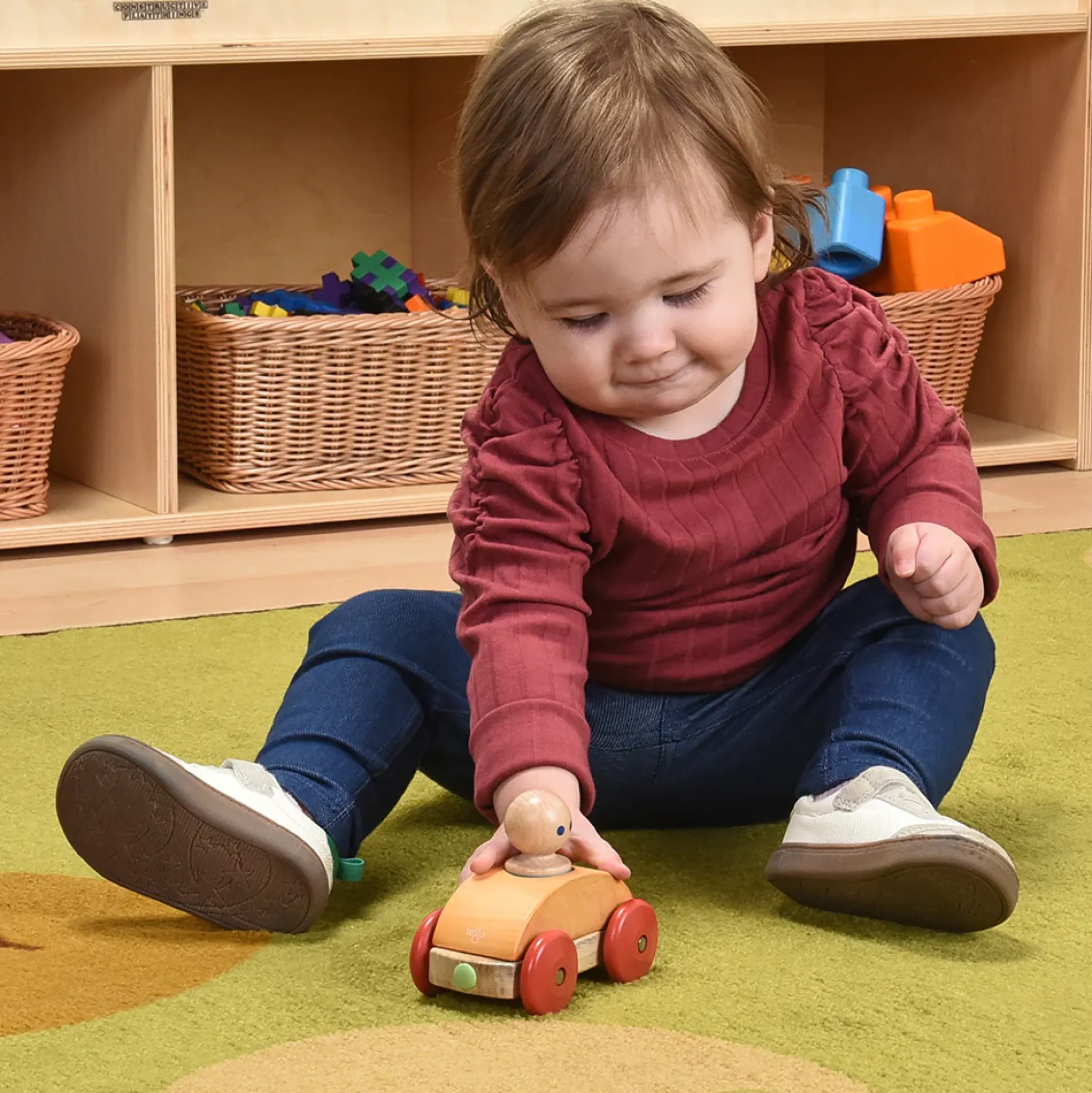 Tegu Orange Magnetic Racer | 3-Piece Set