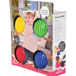 Textured Sensory Balls | Set of 4 for Tactile Exploration & Active Play