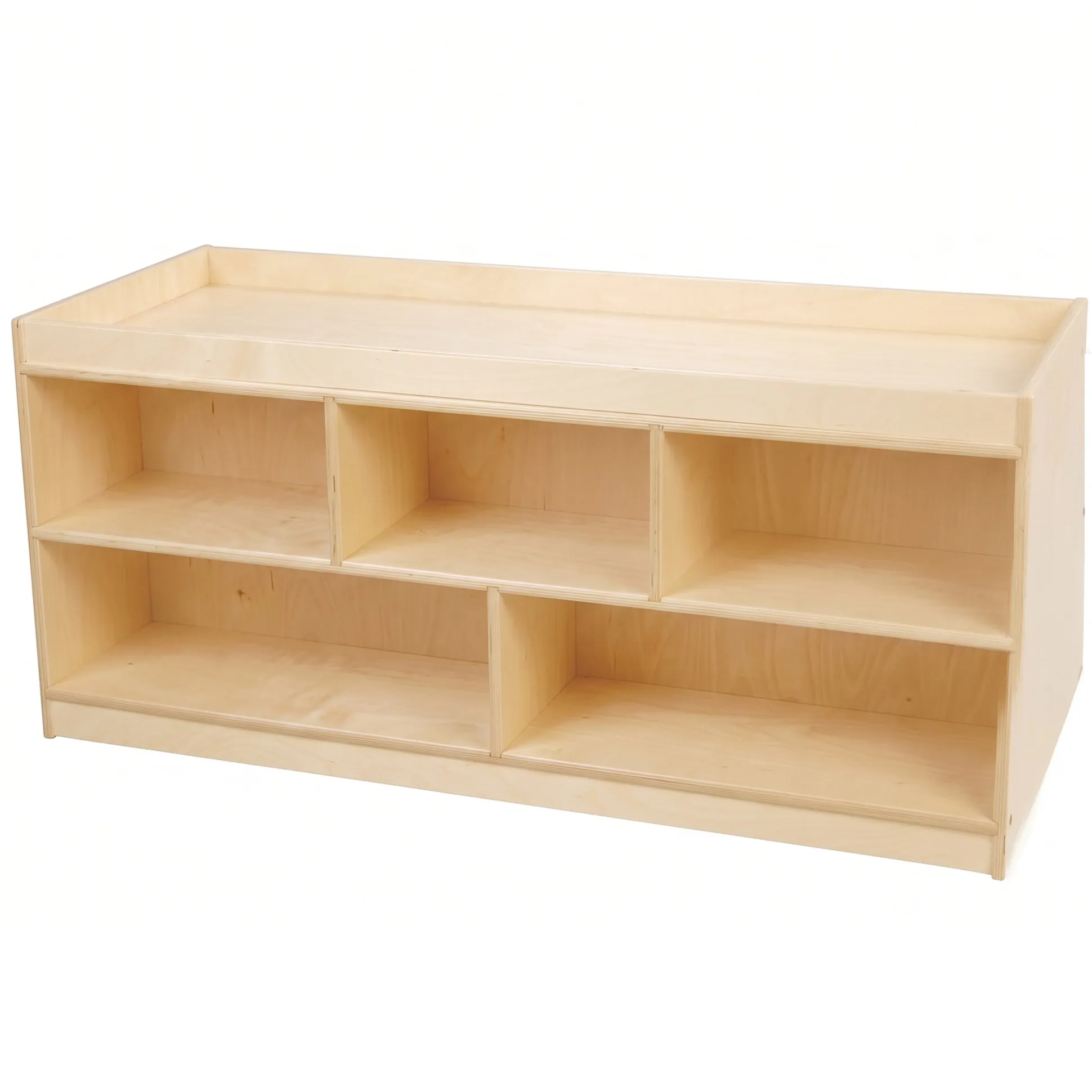Toddler Baltic Birch Double-Sided Activity & Storage Unit with Low Play Surface