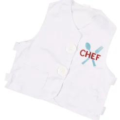 Toddler Chef Role-Play Vest & Hat | Easy Slip-On with Hook & Loop Closures