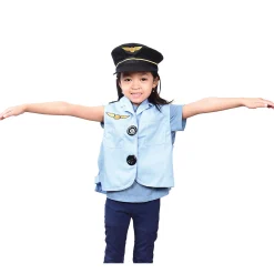 Toddler Dress-Up Vests & Hats Collection: Role-Play Set of 5 | Astronaut, Chef, Farmer, Nature Explorer & Pilot