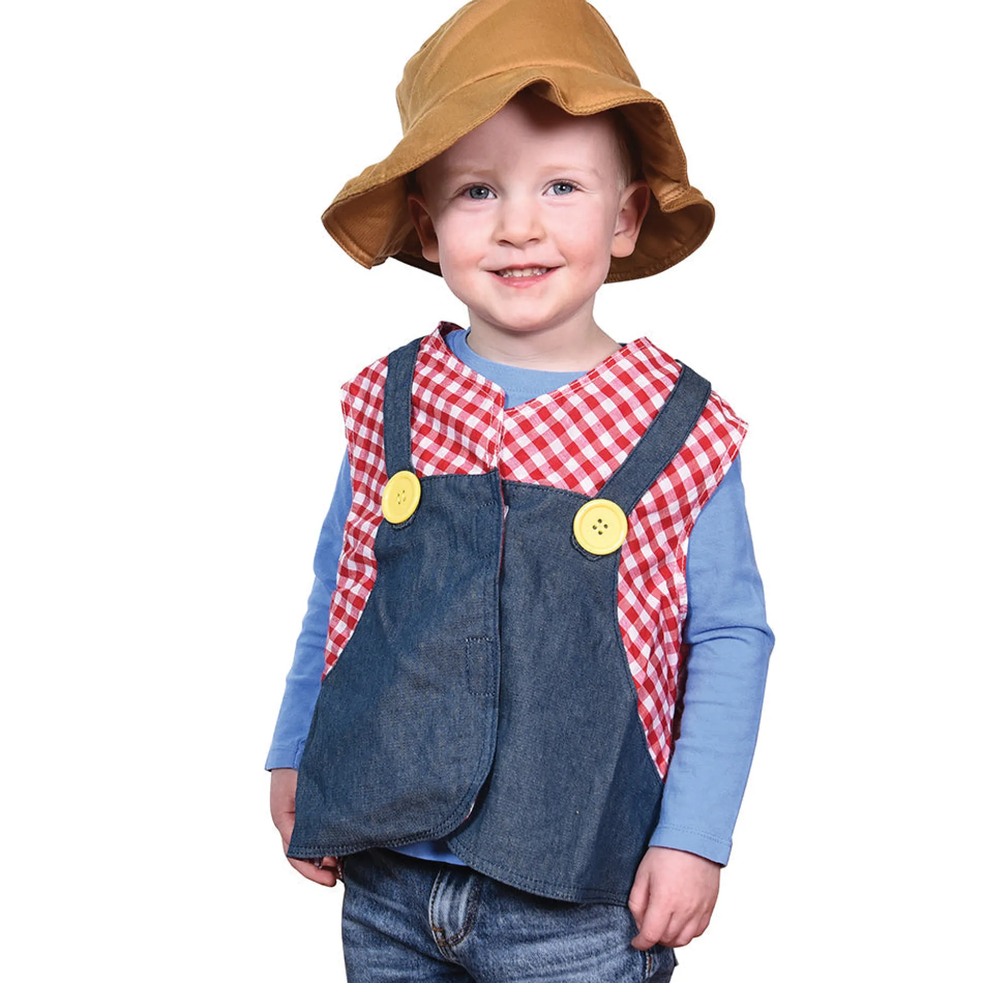 Toddler Farmer Role-Play Vest | Easy Slip-On with Hook & Loop Closures