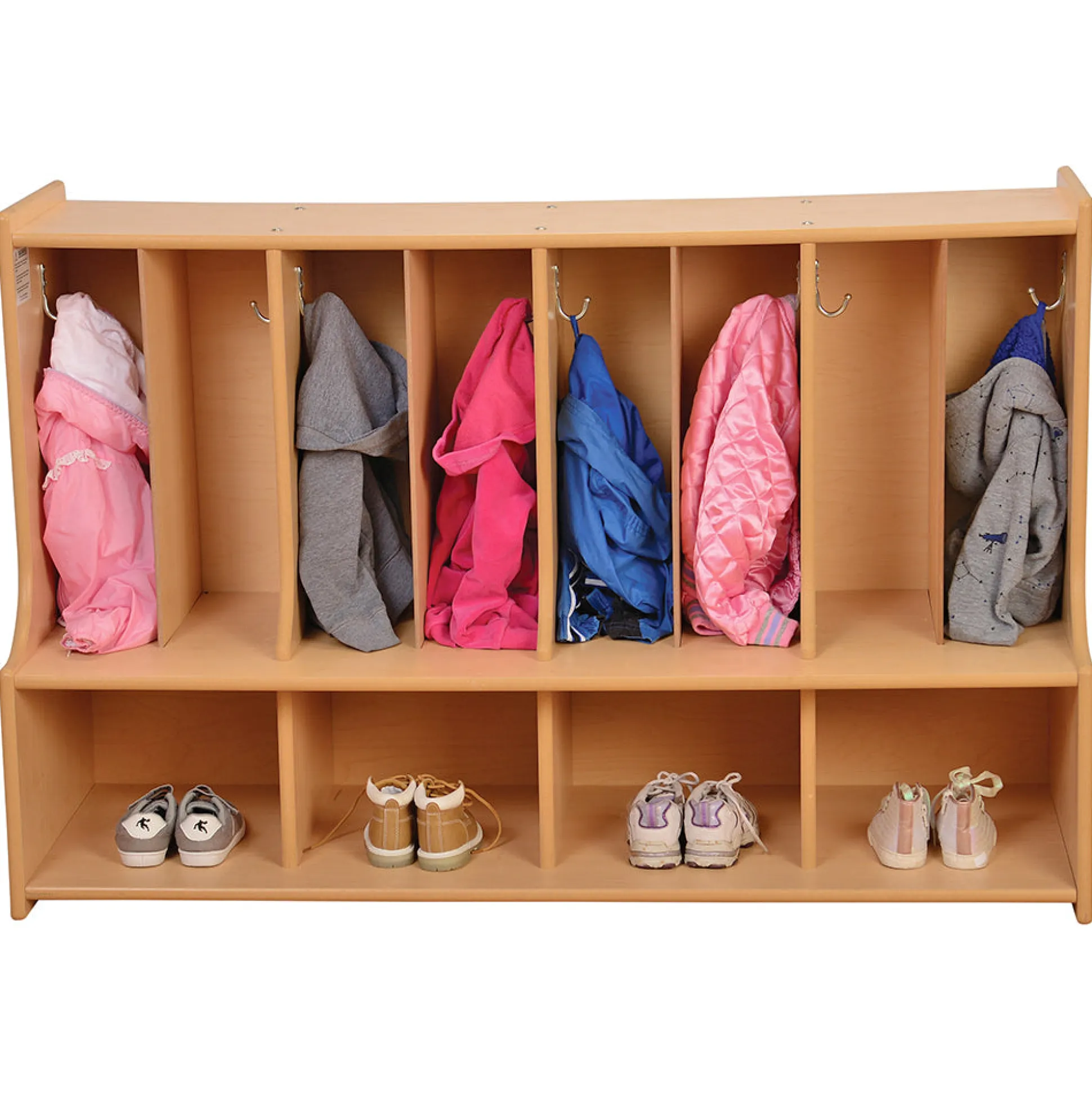 Toddler Locker Unit with Cubbies, Seat & Coat Hooks