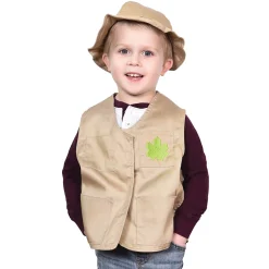 Toddler Nature Explorer Role-Play Vest & Hat | Easy Slip-On with Hook & Loop Closures