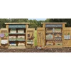 Toddler Outdoor Storage Shed | Child-Sized Wooden Learning & Math Materials Organizer