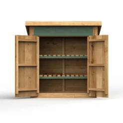 Toddler Outdoor Storage Shed | Child-Sized Wooden Learning & Math Materials Organizer