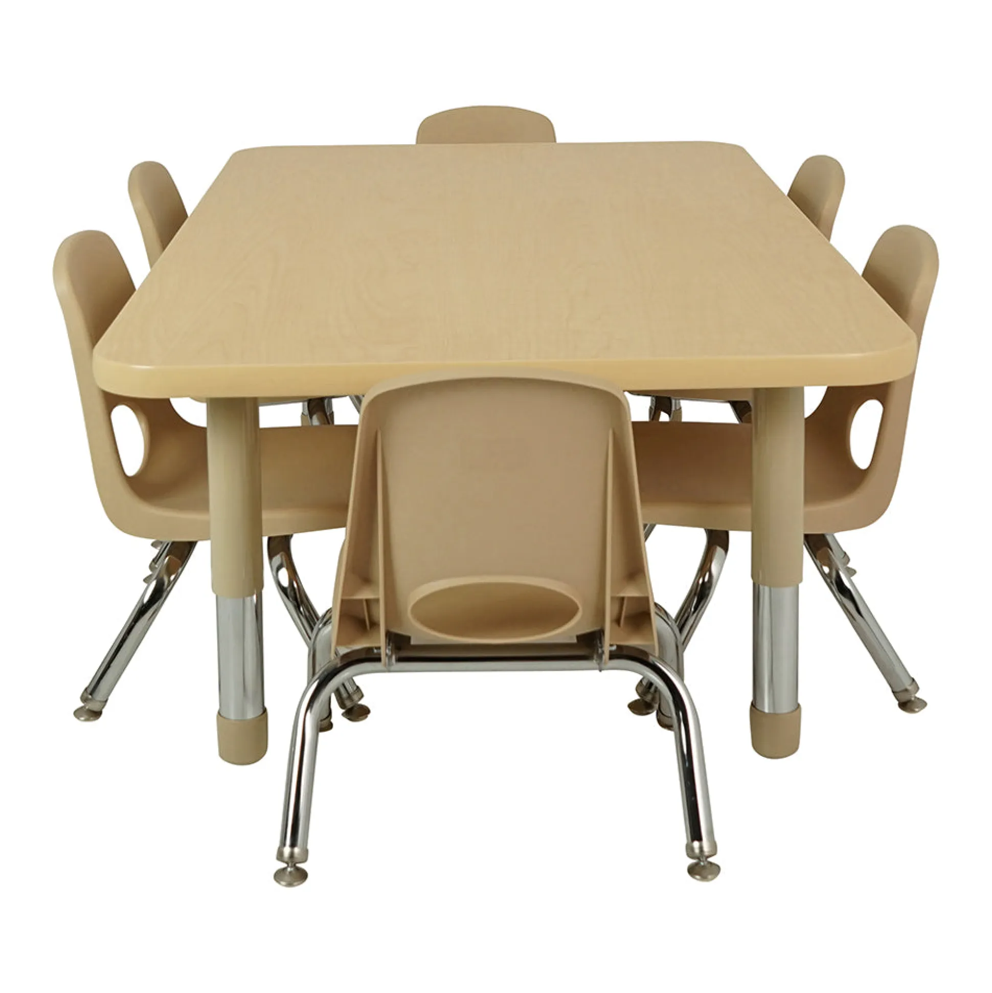 Toddler 8" Sand Stack Chairs 2-Piece Set | Easy-Clean, No-Snag Classroom Seating