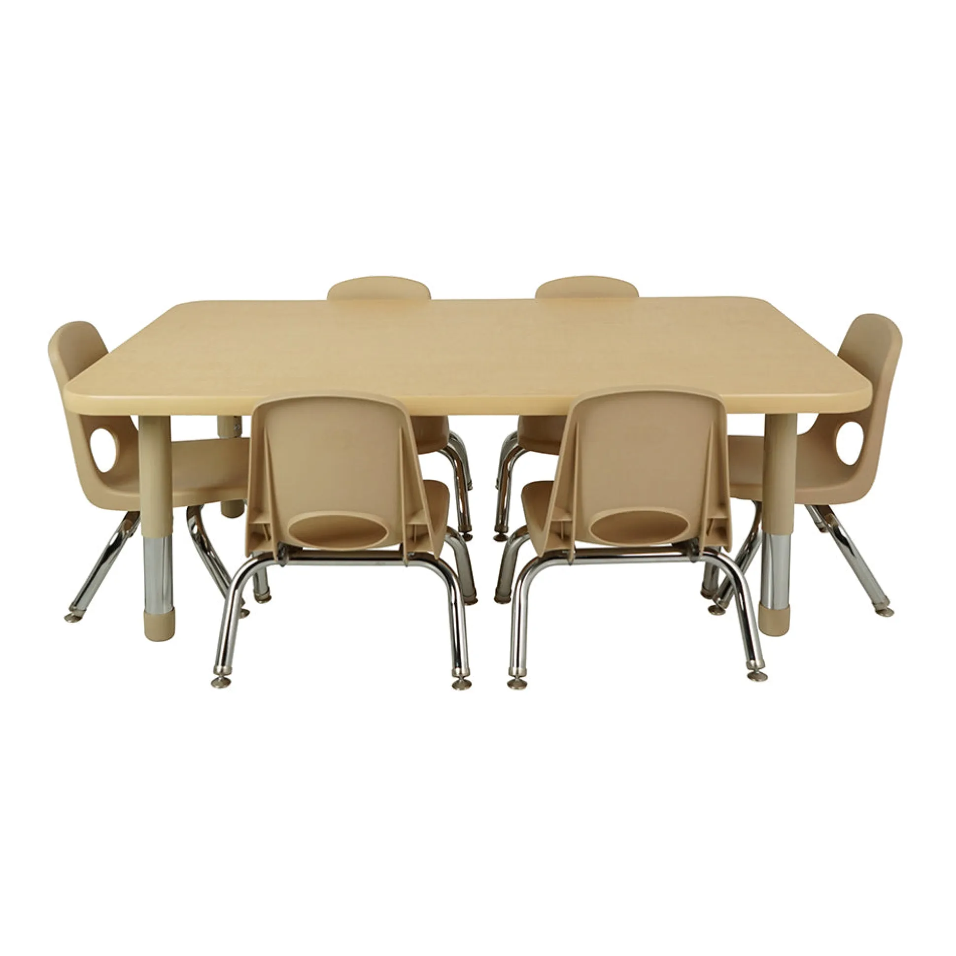 Toddler 8" Sand Stack Chairs 2-Piece Set | Easy-Clean, No-Snag Classroom Seating