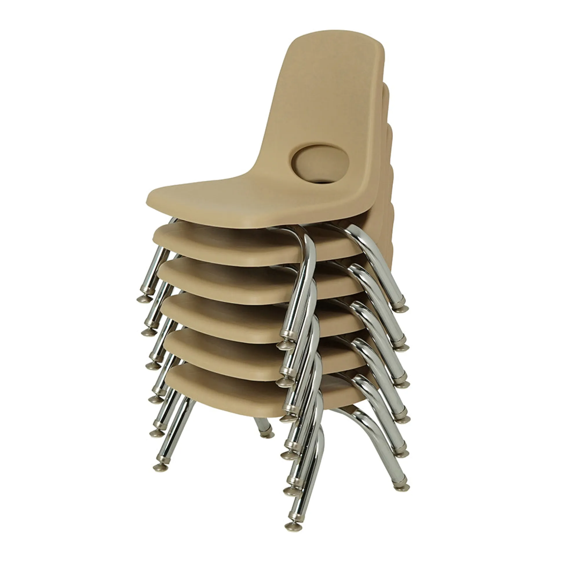 Toddler 8" Sand Stack Chairs 2-Piece Set | Easy-Clean, No-Snag Classroom Seating