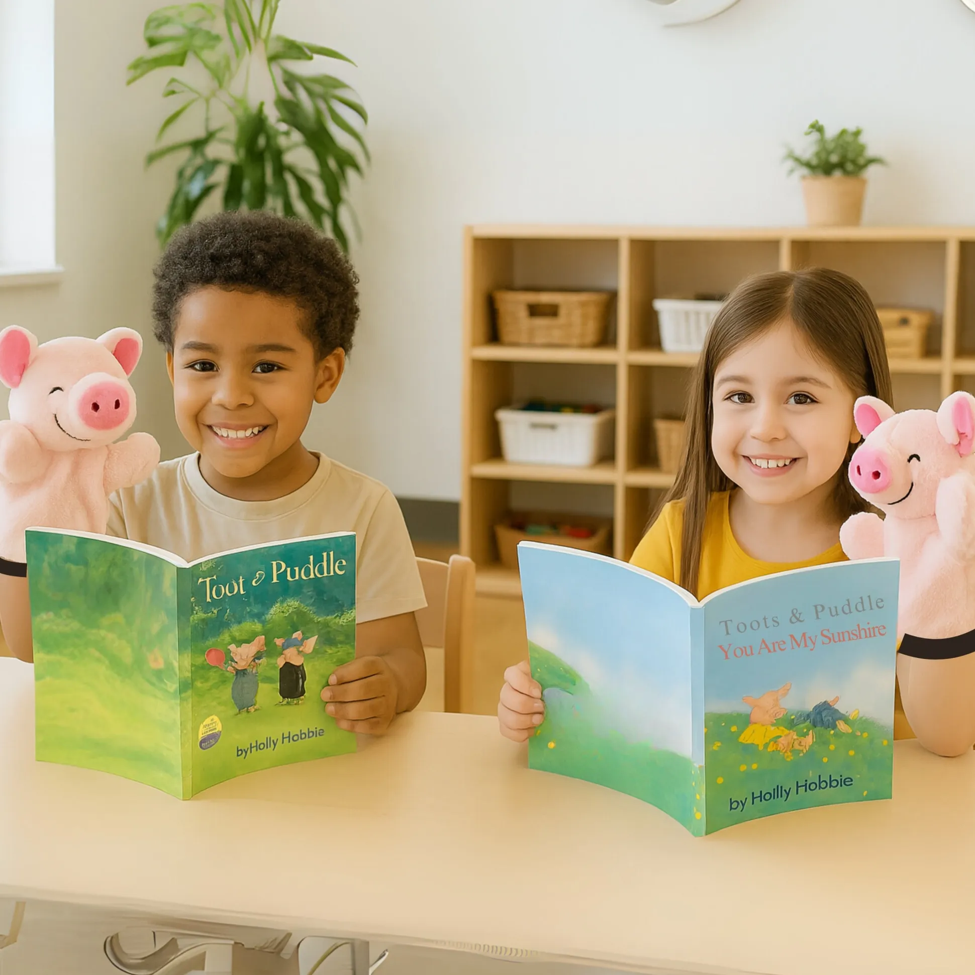 Toot & Puddle Storytime Puppet Set | 2 Hardcover Books & Plush Pig Puppets