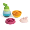 Touch and Feel Silicone Stacking Apple and Pear Set | 10 Piece Baby Stacking & Teething Toy with Soft Sensory Pieces
